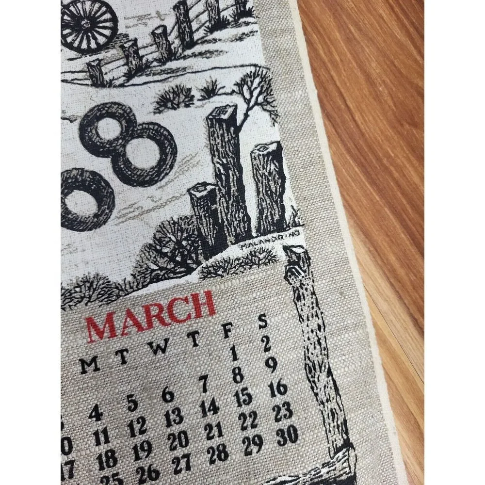 1966 1968 Linen Tea Towels Wall Hangings Lot Of‎ 2 Farm Country Barn Red Cottage